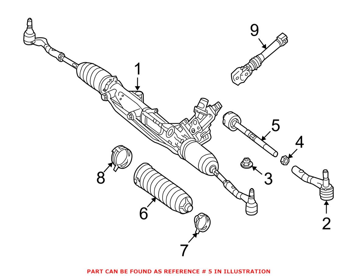 Mercedes Steering Tie Rod End - Inner 2043380615